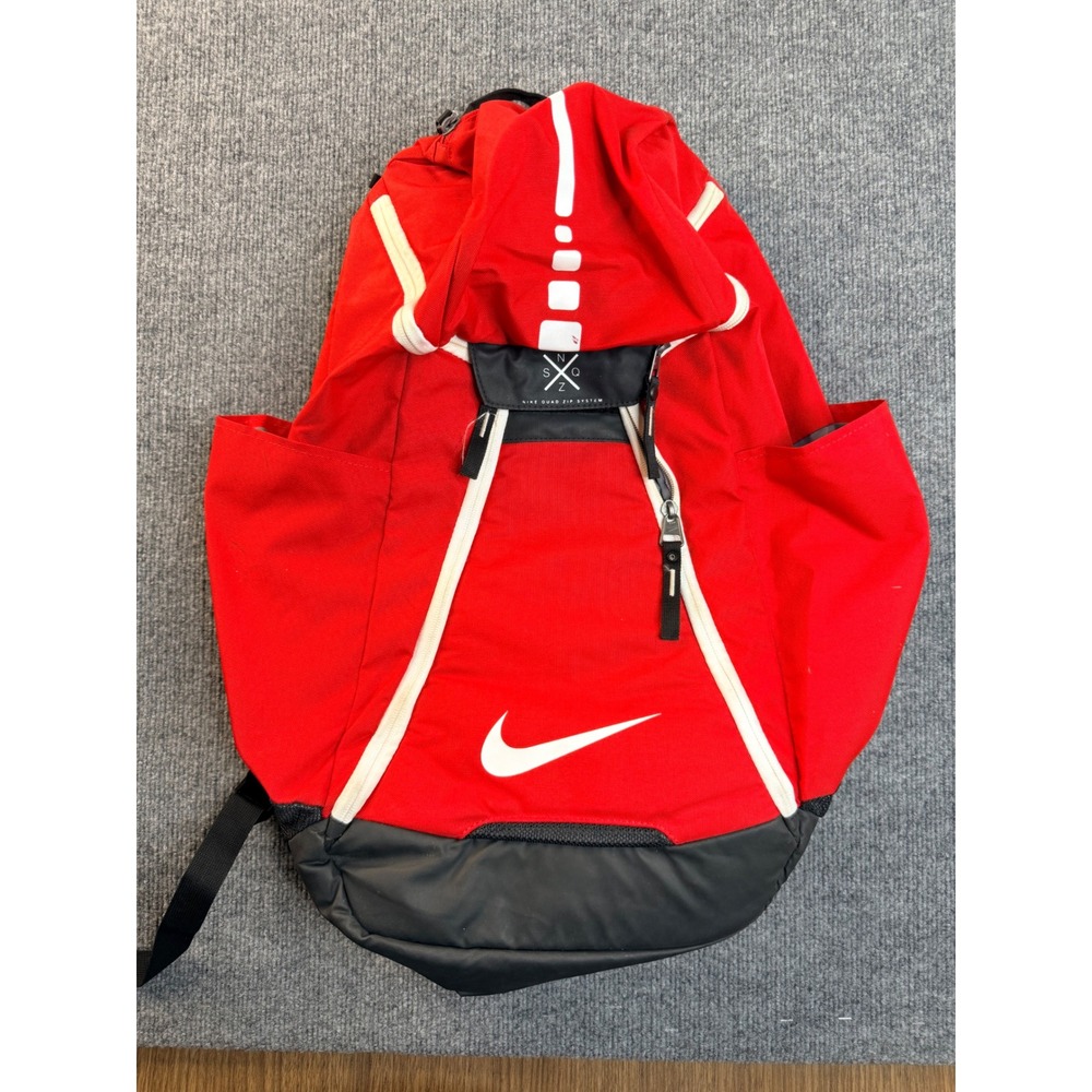 Nike Hoops Elite Max Air Team 2.0 Backpack Red Black Quad Zip Basketball Bag
